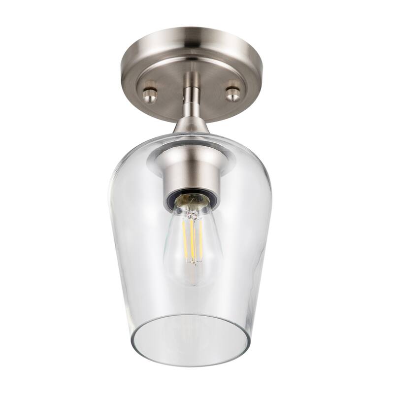 CO-Z 1-light Glass Pendant Light with Adjustable Cord