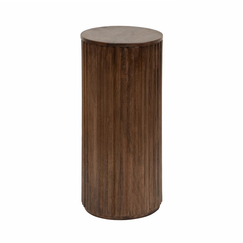 Kate and Laurel Reid Wood Drink Table - 10x10x22 - Walnut Brown