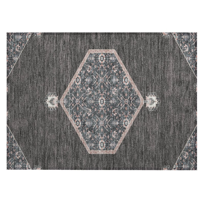 Machine Washable Indoor/ Outdoor Traditional Chantille Rug