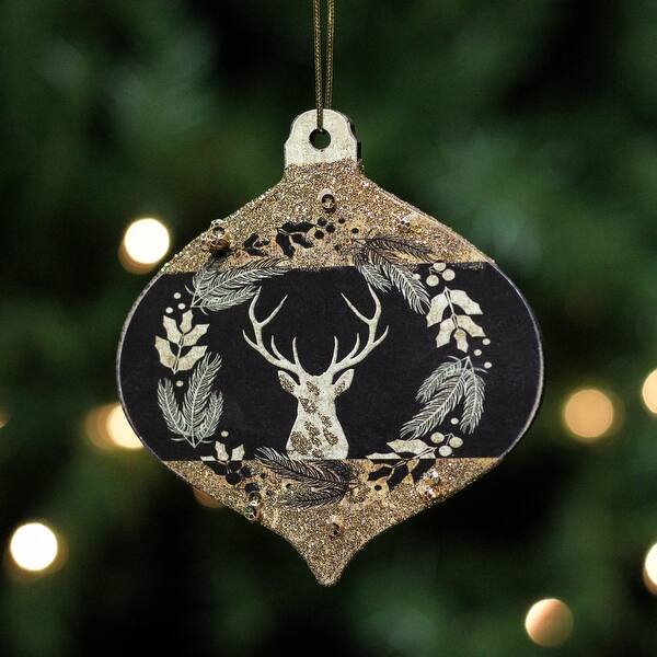 Shop 4 Gold And Black Woodland Buck Silhouette Onion Christmas