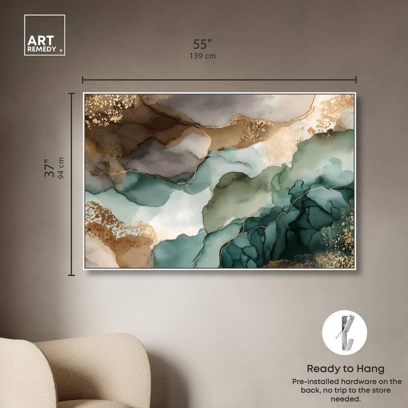Golden Estuary I Canvas by Art Remedy