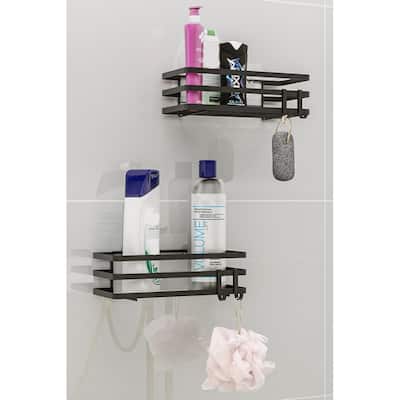 Bathroom Wall Shelf Set of 2 - Waterproof Shower Storage Rack,