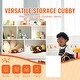preview thumbnail 4 of 9, White Kid Toy Storage Cubby Organizer with Bookshelf and 5 Compartment Perfect for Nursery and Playroom - 35” × 16” × 30”