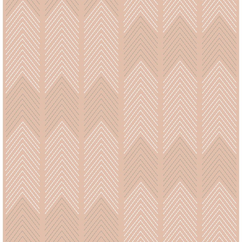 A-Street Prints Nyle Blush Chevron Stripes Wallpaper