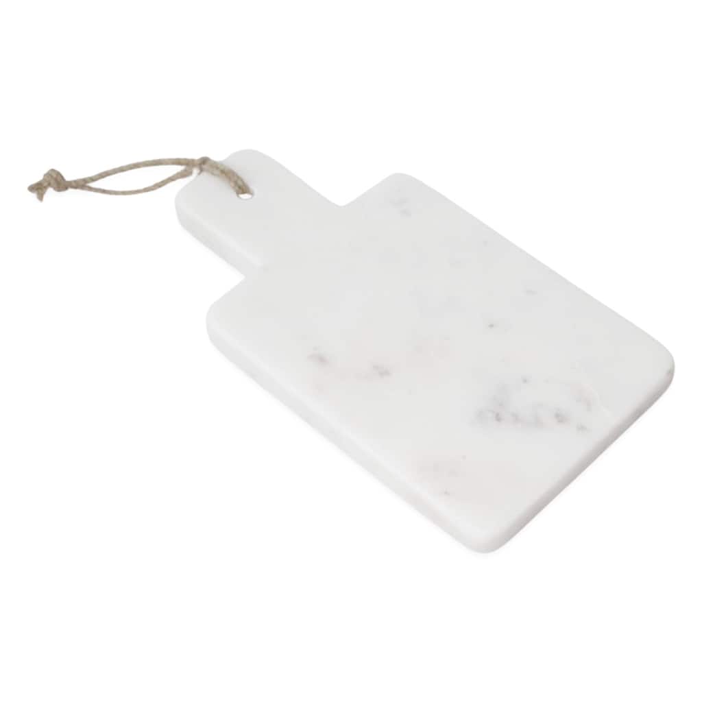 Sm. White Marble Cheese Board w/ Jute Handle - White