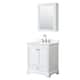 Option White, Chrome Trim, White Quartz Top