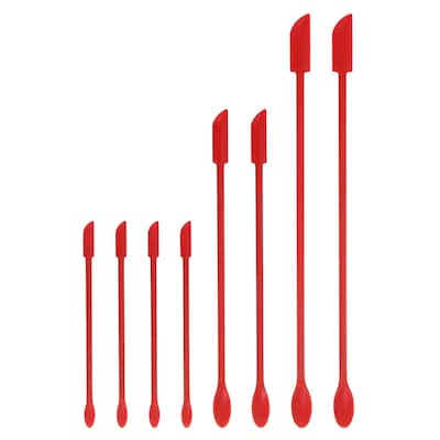 8pcs Silicone Spatula Cosmetic Spoon Makeup Brush Deep Bottle Scraper
