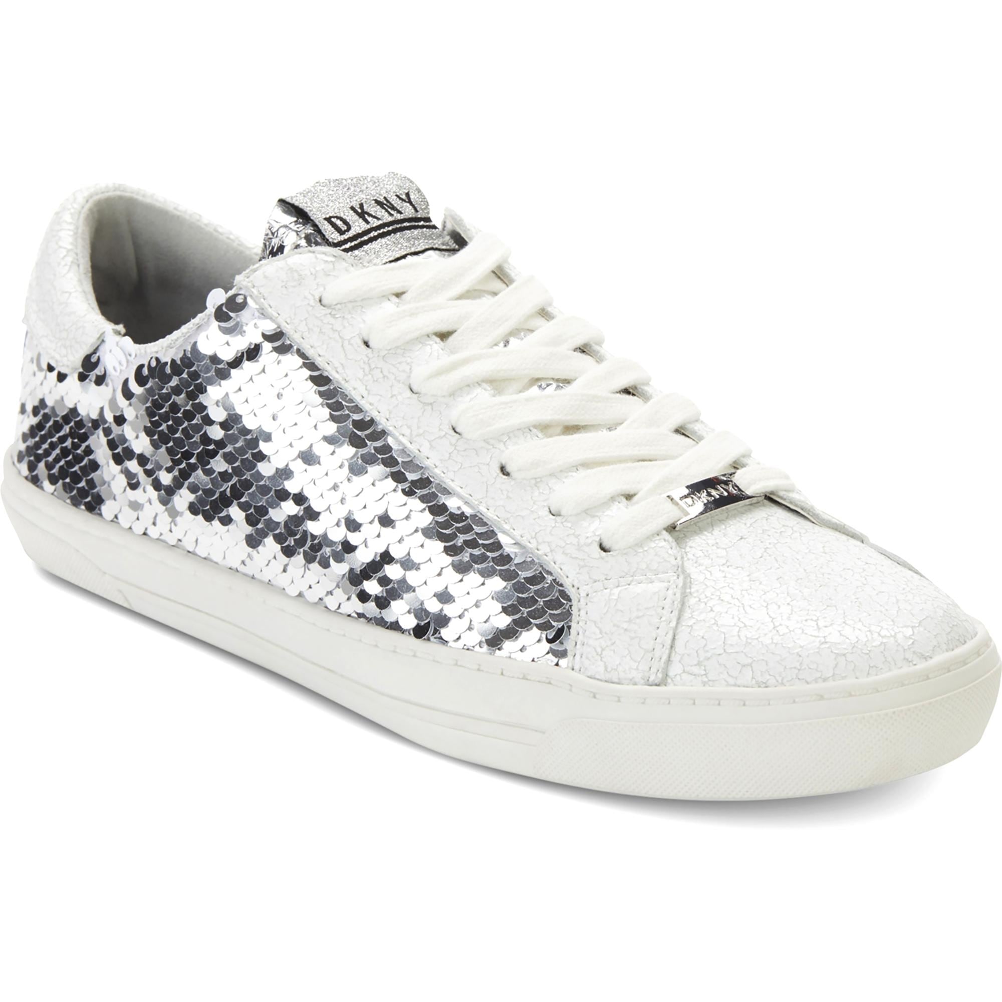 dkny white leather sneakers