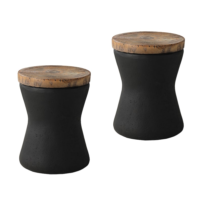 COSIEST Faux-Wood Top Side Table