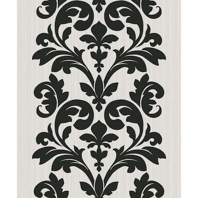 Seabrook Designs Akihabara Ornamental Stripe Non-Woven Unpasted Wallpaper
