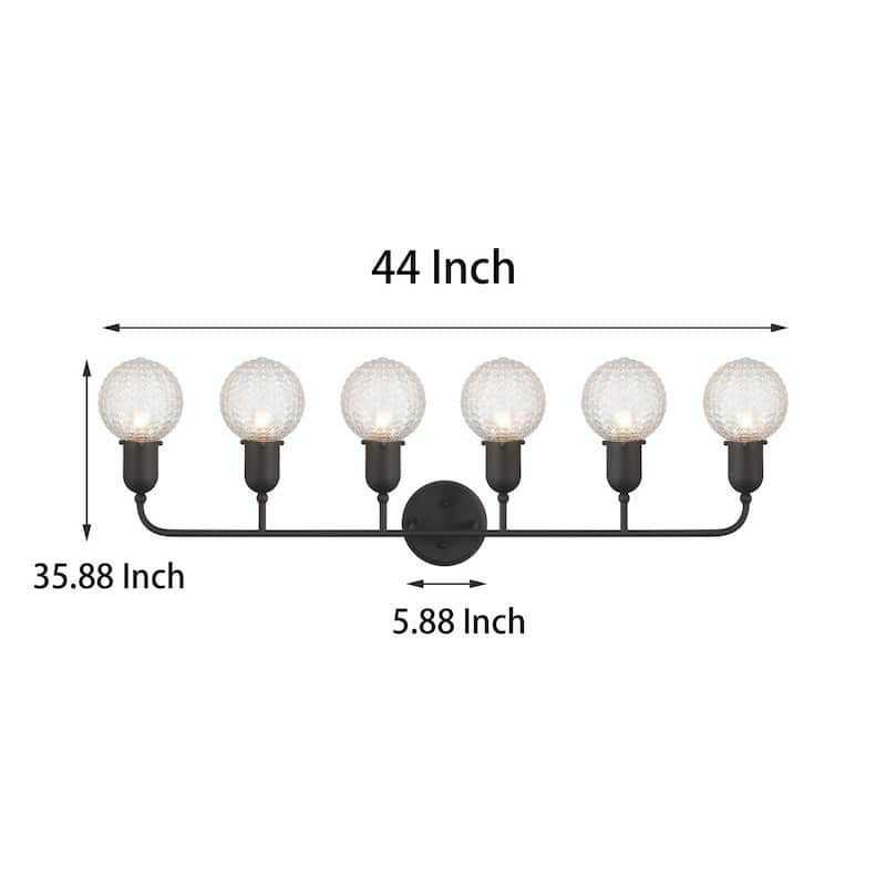 Acroma 6 - Light Dimmable Steel Bathroom Vanity Light - 6-light