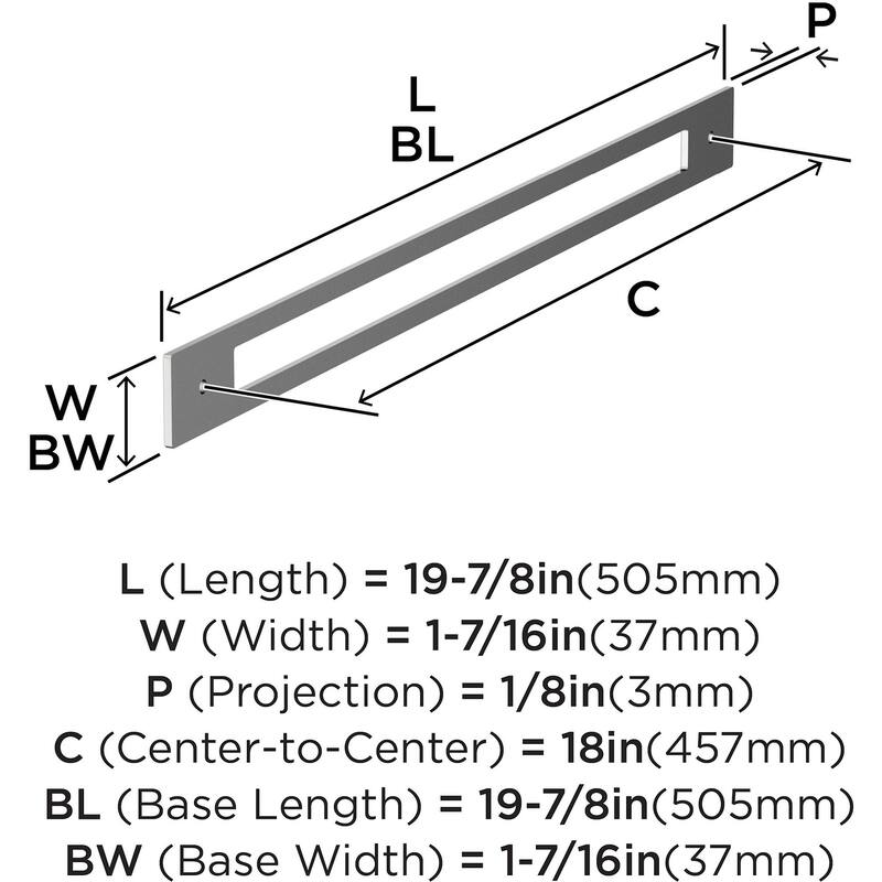 Amerock BP37790 Medora 19-7/8" Backplate for 18" Center to Center
