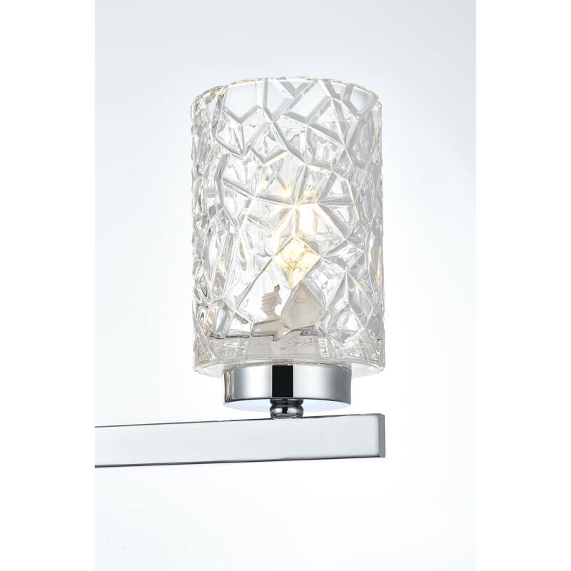 Cara 3 Light Bath Sconce with Clear Shade