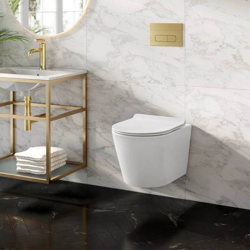 Lucerne Wall-Hung Round Toilet Bowl - 20.5" x 14" 12.6"