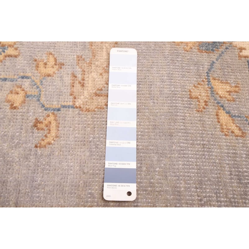 ECARPETGALLERY Hand-knotted Modern Oushak Light Denim Blue Wool Rug - 7'11 x 9'11