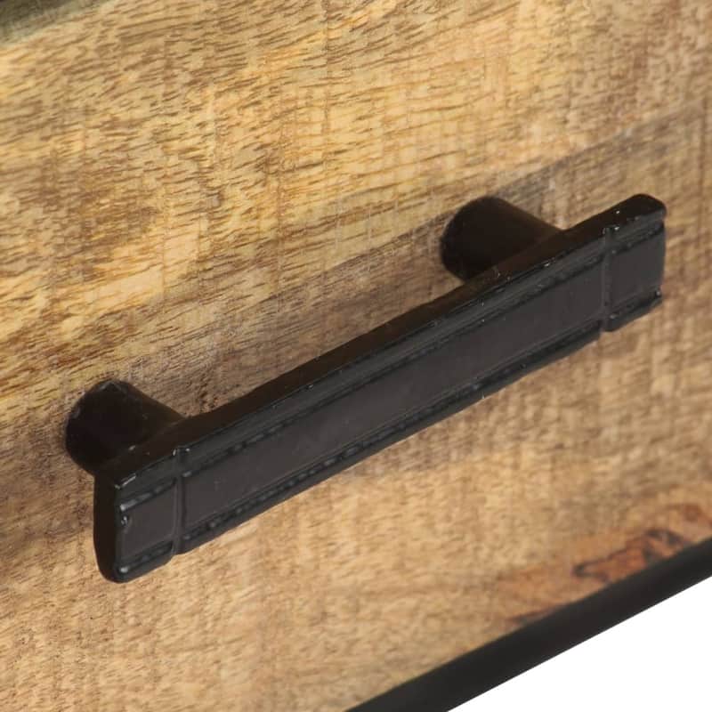 vidaXL TV Stand 43.3"x11.8"x17.7" Rough Mango Wood