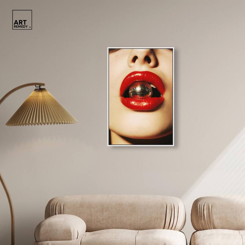 Disco Lips Canvas by Art Remedy