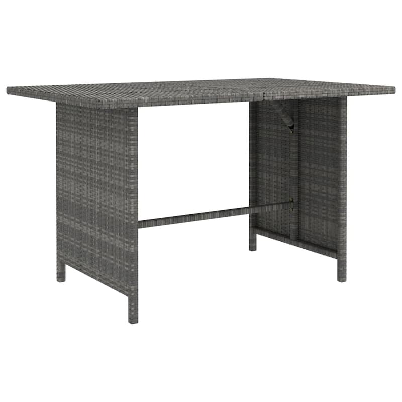 vidaXL Patio Lounge Set Sectional Sofa with Cushions Solid Teak Wood PE Rattan - 43.3" x 27.6" x 25.6"