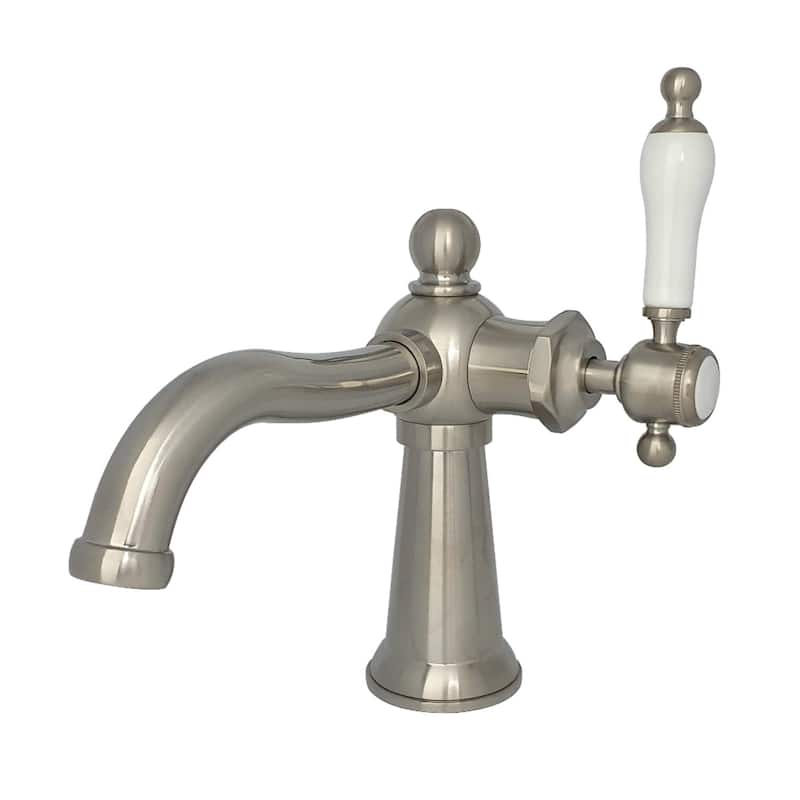 Kingston Brass Nautical Single-Handle Bathroom Faucet with Push Pop-Up - Brushed Nickel