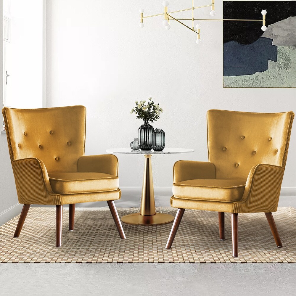 Yellow striped chair top