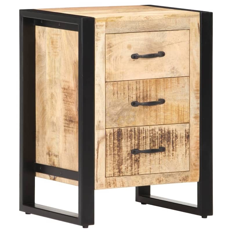 vidaXL Bedside Cabinet 15.7"x13.8"x21.7" Solid Mango Wood