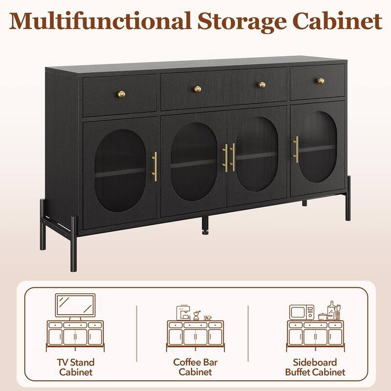 Buffet Cabinet with Storage,Large Sideboard Cabinet,Coffee Bar Cabinets