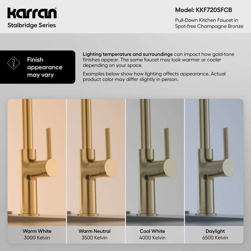 Karran Stalbridge Single Handle Pull-Down Sprayer Kitchen Faucet