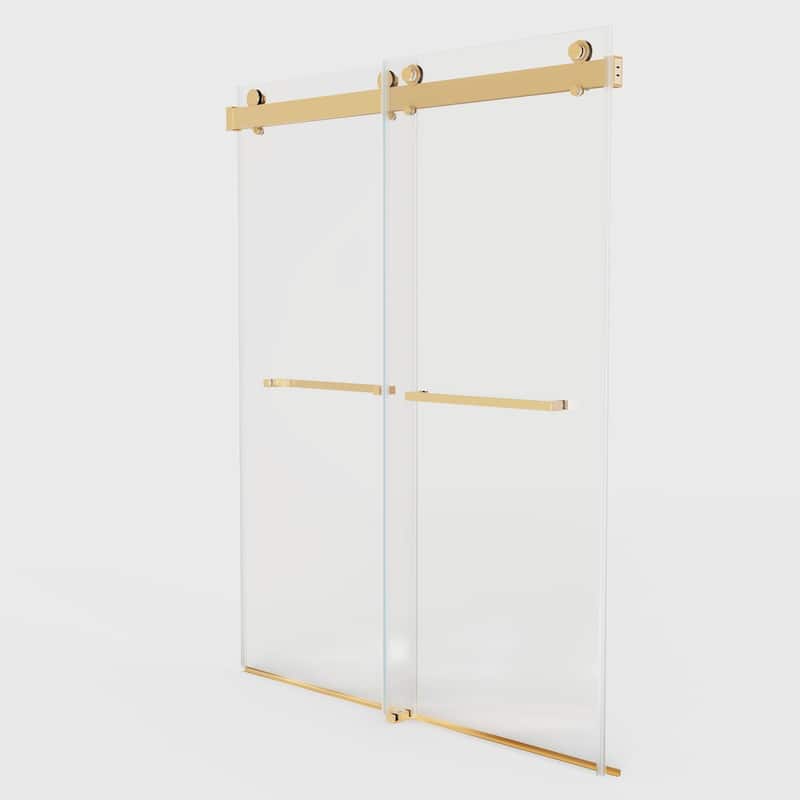 56"-60" x 76" Frameless Double Sliding Shower Door