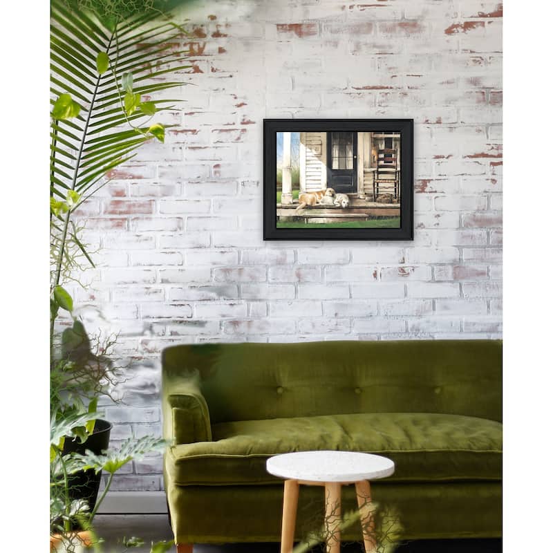 TrendyDecor4U Farmhouse "Chase and Molly" Framed Print Wall Art by John Rossini
