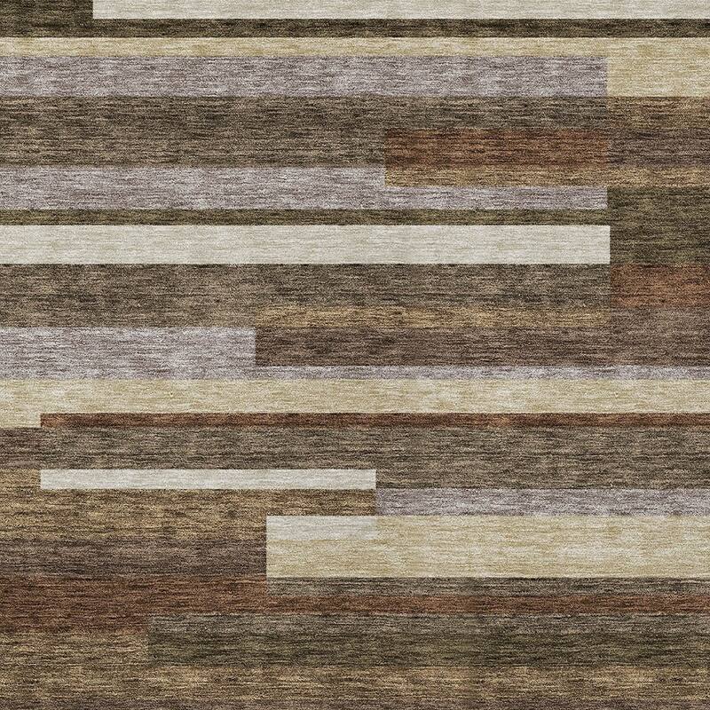 HomeRoots Striped Transitional Rectangle Outdoor Rug