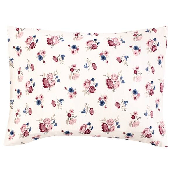 slide 1 of 1, Hudson Baby Infant Girl Cotton Toddler Pillow Case, Dusty Rose Floral, One Size - Dusty Rose Floral Dusty Rose Floral - One Size