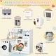 preview thumbnail 3 of 7, Qaba Kids Wooden Kitchen Playset with Sound Effects and Tons of Countertop Space, Wooden Corner Play Kitchen Set