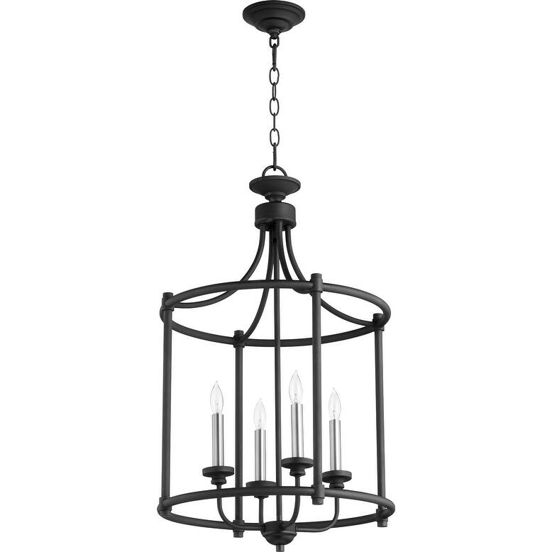 Quorum International 4 Light 18" Wide Pendant with 30" Height - Noir