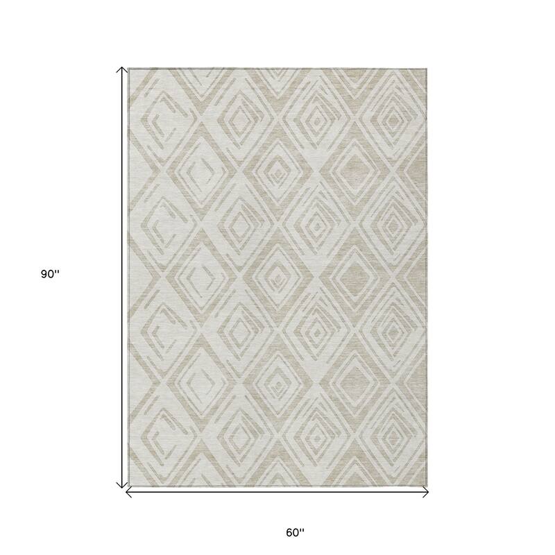 HomeRoots Geometric Transitional Rectangle Outdoor Rug