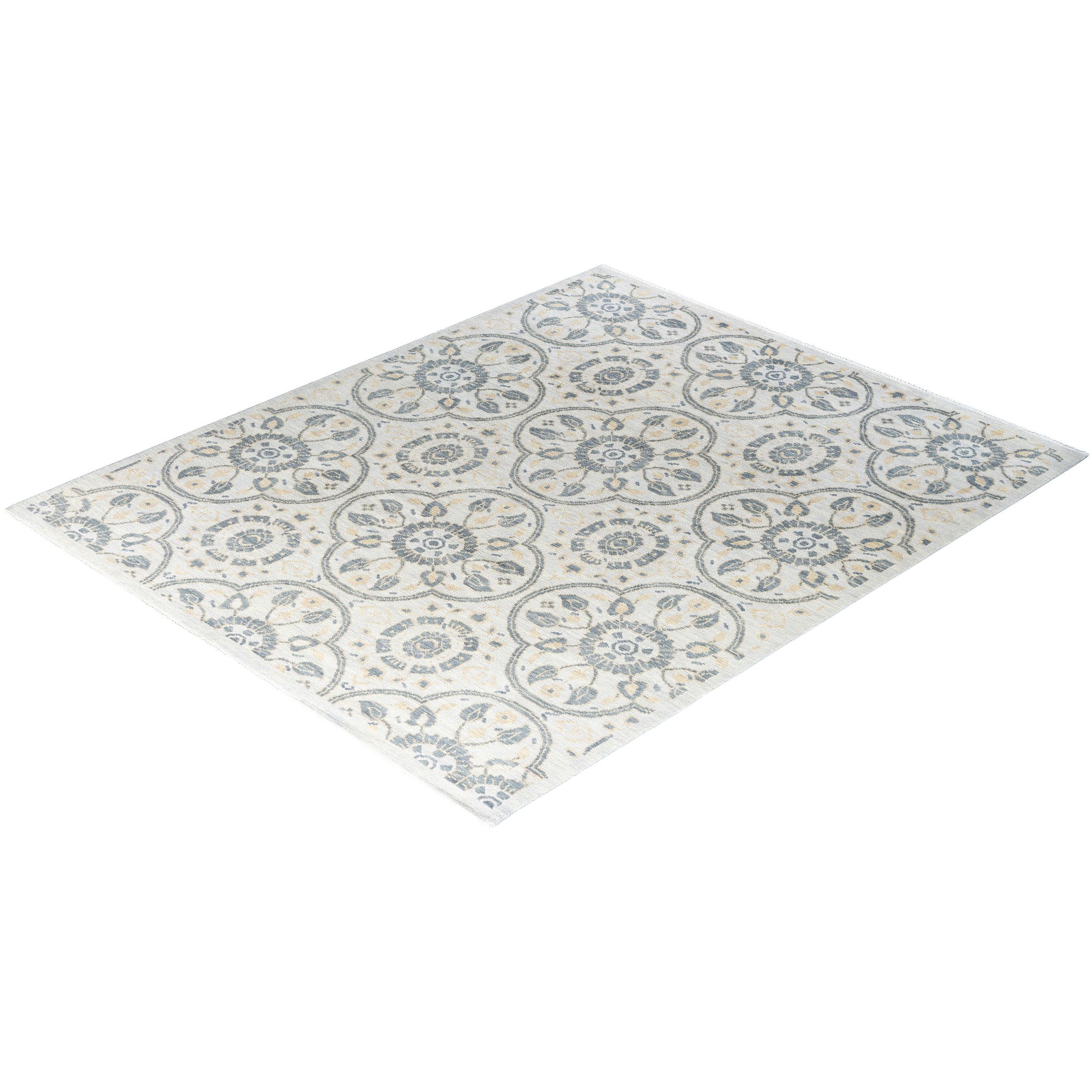 Modern One-of-a-Kind Handmade Area Rug - Gray, 8' 1" x 9' 10" - 8' 1" x 9' 10"