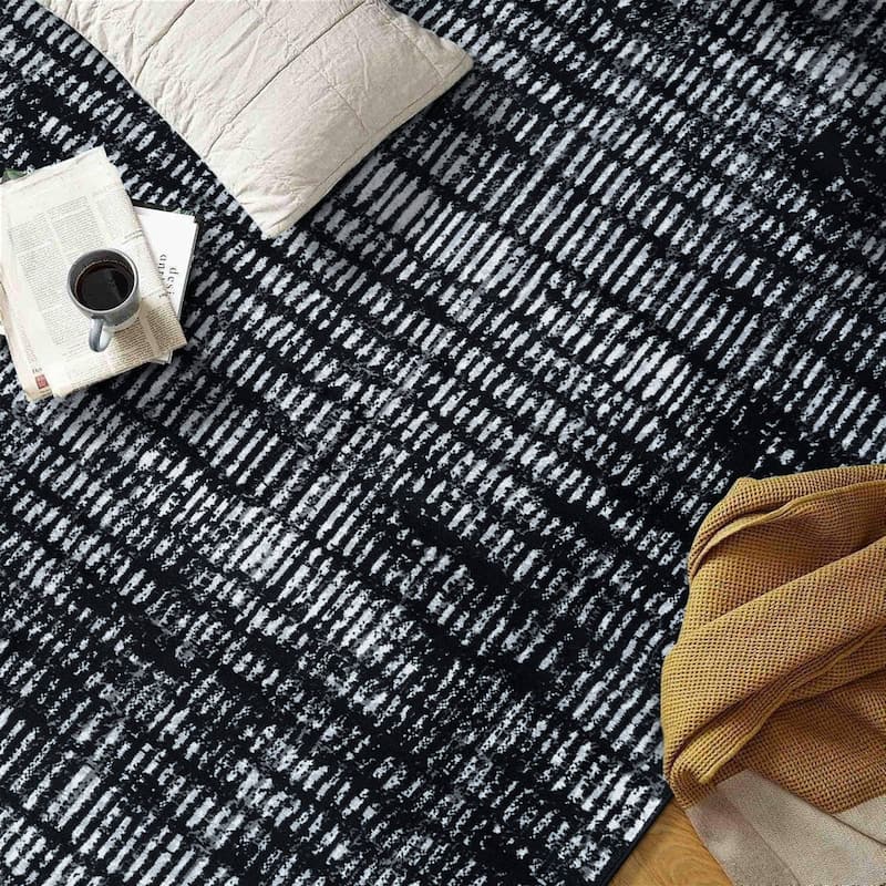 World Rug Gallery Bohemian Minimalist Stripe Desing Area Rug