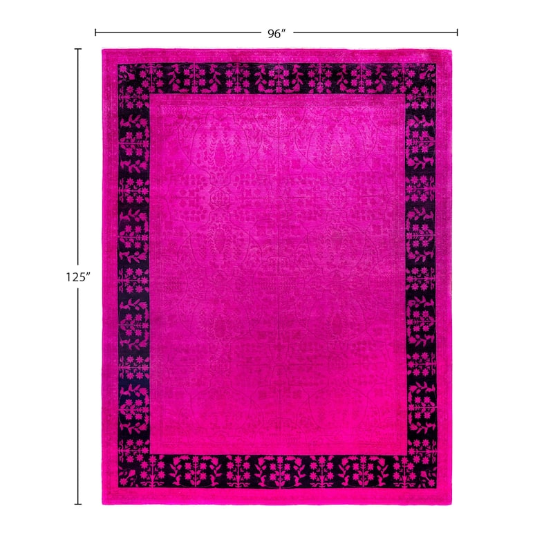 Overdyed One-of-a-Kind Hand-Knotted Area Rug - Pink - 8' 0" x 10' 5"