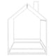 preview thumbnail 5 of 9, Full Size Wood House Platform Bed, Wooden Bedframe with Roof, Grey