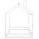 preview thumbnail 9 of 38, Semi-Enclosed House Bed for Kids, Full Size Floor Bed with Roof, Playhouse Design, Solid Pine Wood Frame, No Slats
