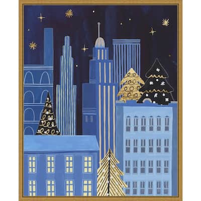 Holiday Night III by Melissa Wang Framed Canvas Wall Art