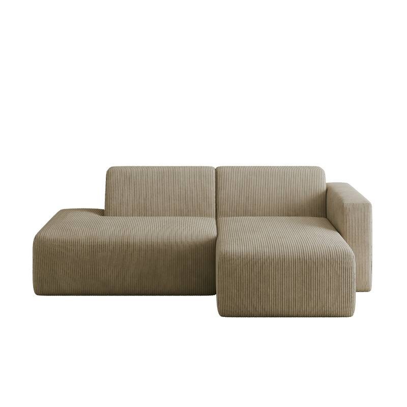 No Assembly Modular Corduroy Sectional Sofa Couch