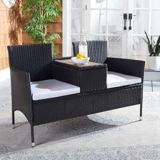 SAFAVIEH Outdoor Viora Wicker Loveseat. - 52" W x 25" D x 33" H