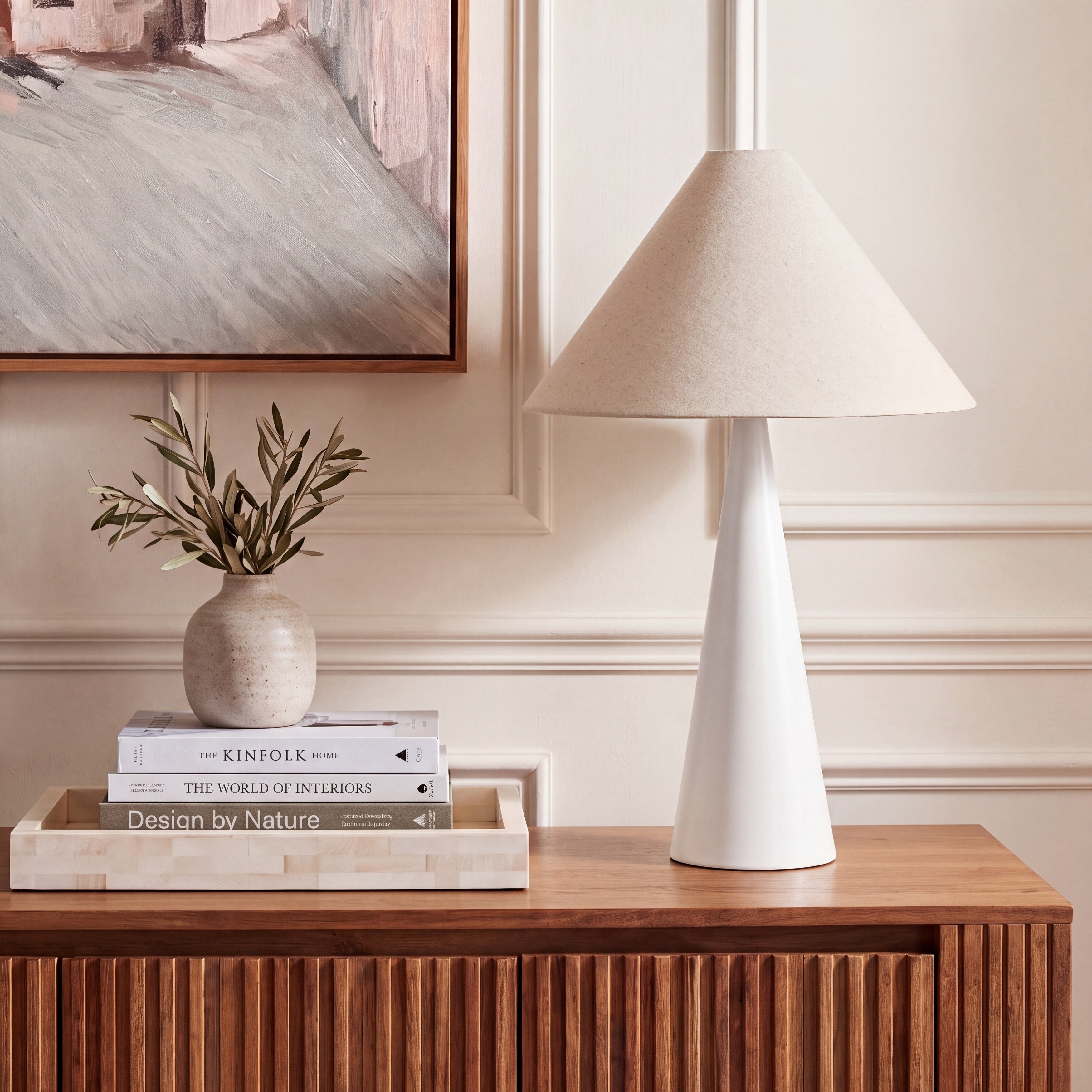 SAFAVIEH Lighting Raika Scandinavian Resin Table Lamp, 26.5-Inch - 17Wx17Dx27H