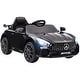 preview thumbnail 1 of 8, 12V Mercedes-Benz AMG GTR Kids Ride-On Car with Remote Control, Auxiliary Wheels, Lights, Sounds & 50-Min Run Time - Black Black