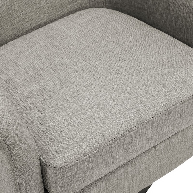 Round Barrel Armchair 360-Degree Swivel Accent Chairs