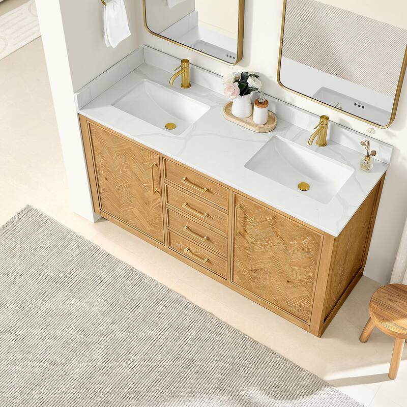 Jakarta Bath Vanity with Quartz Stone Top without Mirror