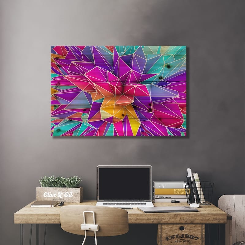 Kaos Pop Print On Wood by Diego Tirigall - Multi-Color