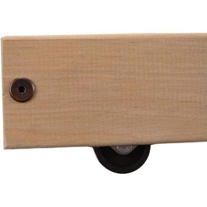 Twin Size Solid Wood Trundle Bed Frame Minimalist Swedish Design with Slats and Wheels No Box Spring Needed