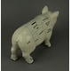 preview thumbnail 3 of 2, Large White Ceramic Butcher Chart Hog Piggy Bank 13 Inches Long