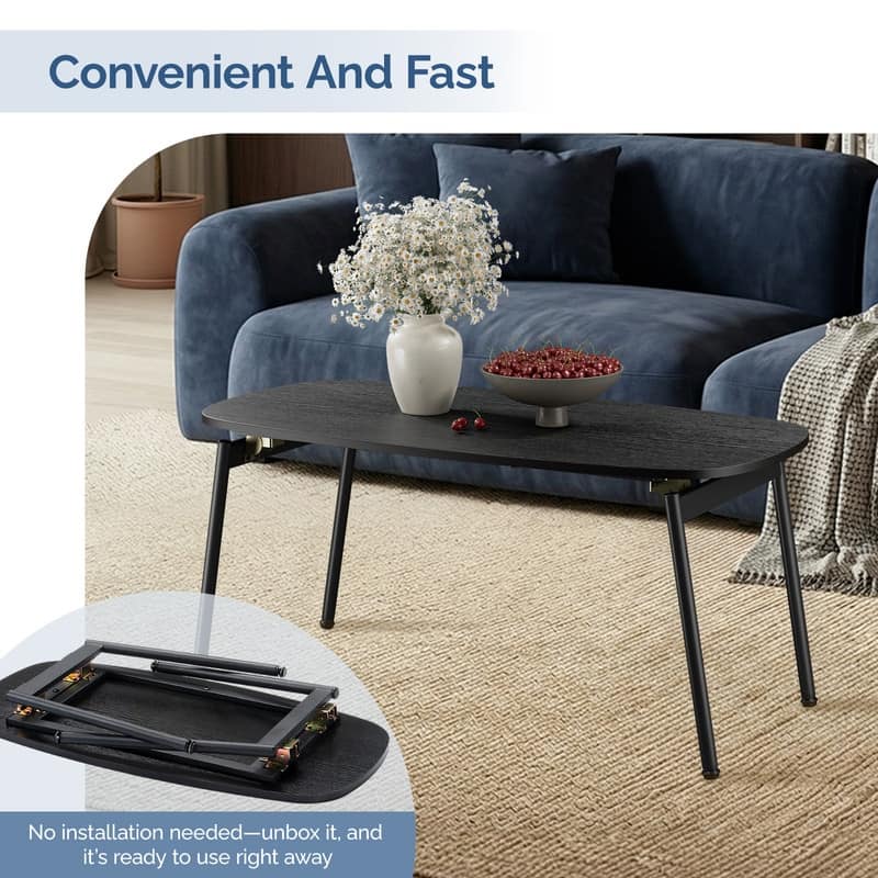 Foldable Coffee Table with no Storage for living room